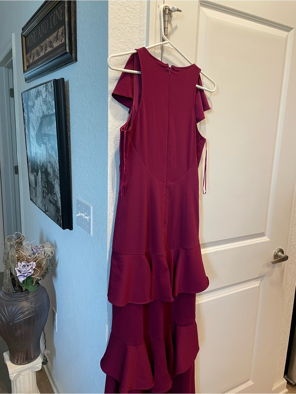 JAYGODFREY Deep Berry Ruffle Maxi Dress - Picture 2 of 3